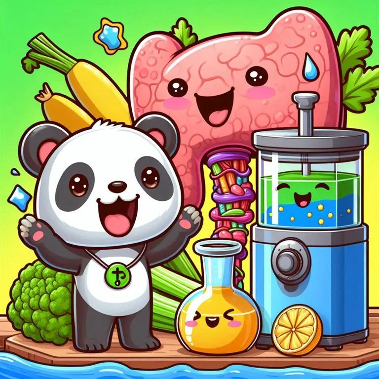 Panda-Maskottchen mit Schilddrüsen-Supplements